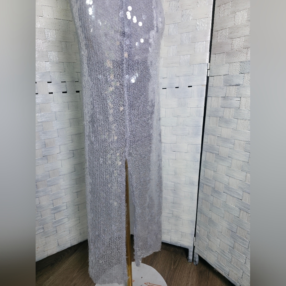Zara Silver Maxi Skirt - Picture 2 of 10